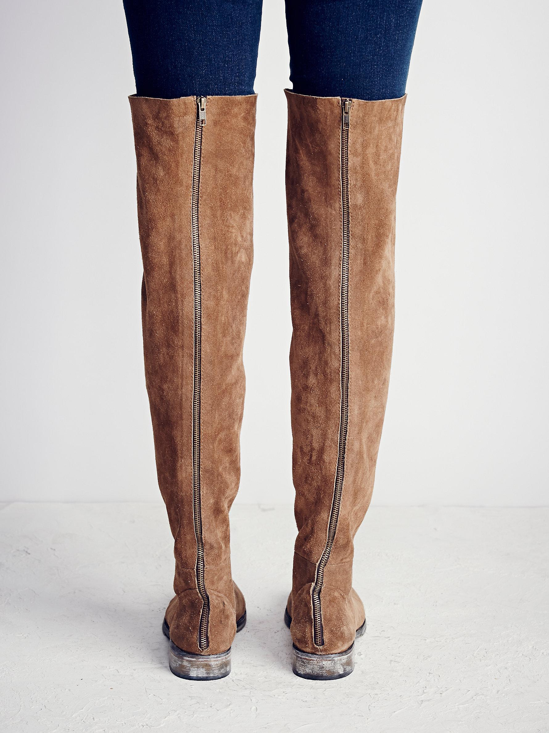 wine suede over the knee boots